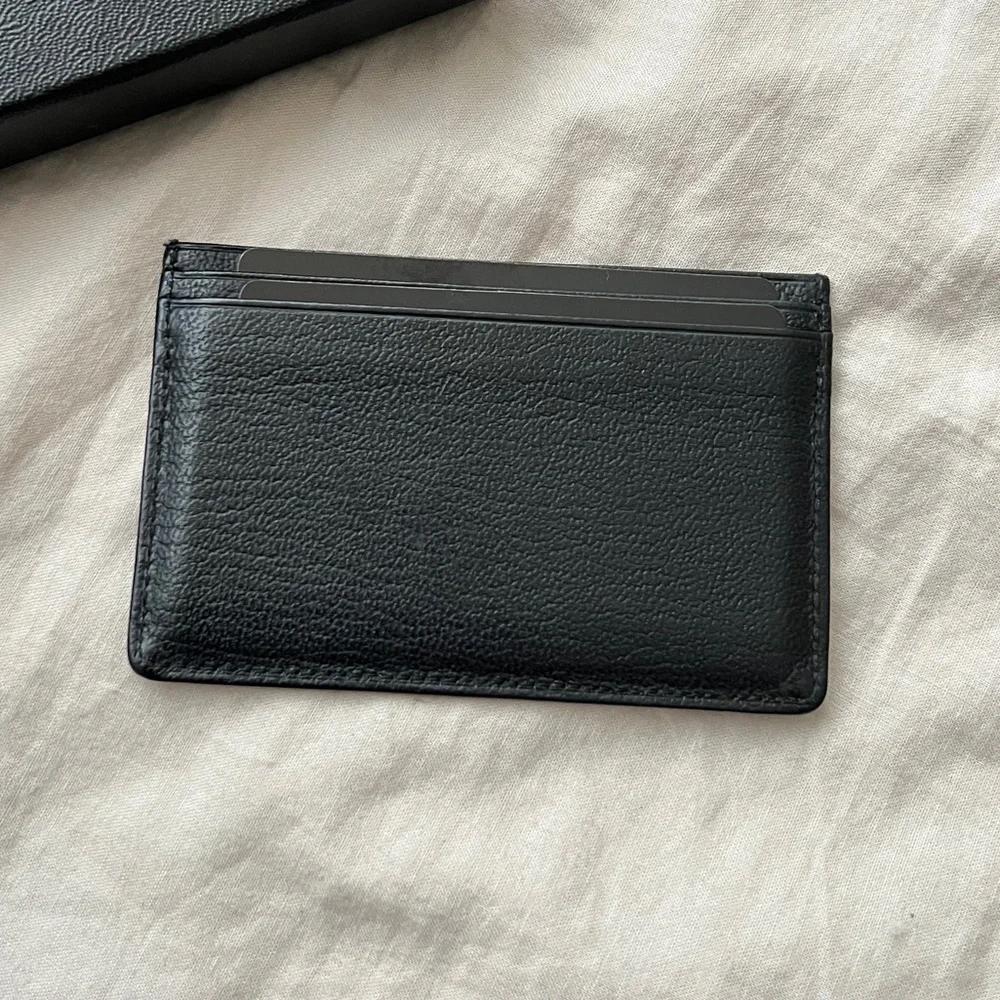 Auth Chanel Black Vintage Classic CC Logo Flat Card Holder - Good condition - Picture 2 of 10